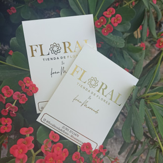 Tarjetas Floristería x 50